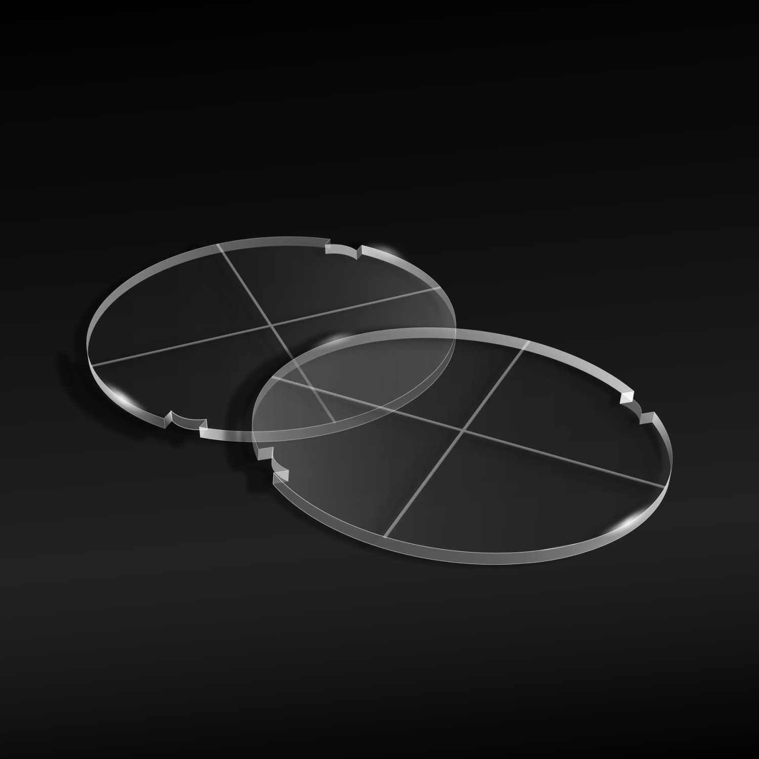 100 mm runde Acryl Basen (Legion) | Star Wars Legion Transparente Basen