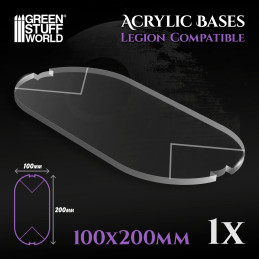 Acrylic Bases - Oval Pill 100x200mm (Legion) | Acrylic Bases Star Wars Legion Acrylic Bases - Oval Pill 100x200mm (Legion) | Acrylic Bases Star Wars Legion