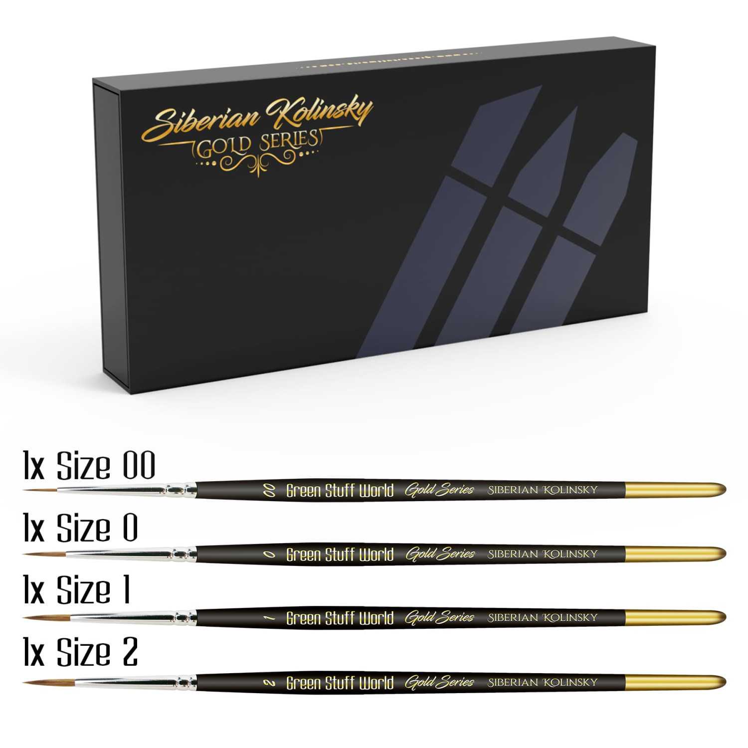 Premium GOLD SERIES Sibirischer Kolinsky Pinselset