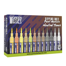 Marqueurs Dipping Ink - couleurs Neutres pour peindre des figurines Marqueurs Dipping Ink - couleurs Neutres pour peindre des figurines