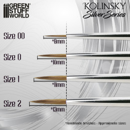 SILVER SERIES Pennello Kolinsky - 00 | Pennelli per modellismo