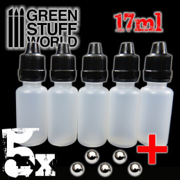 Empty Dropper Bottles 17ml with Mixing Balls