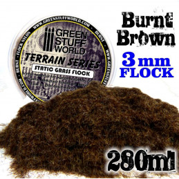 Elektrostatisches Gras 3 mm - Verbrannt Braun - 280ml