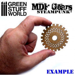 Steampunk Zahnräder in MDF Holz | SteamPunk und Perlen