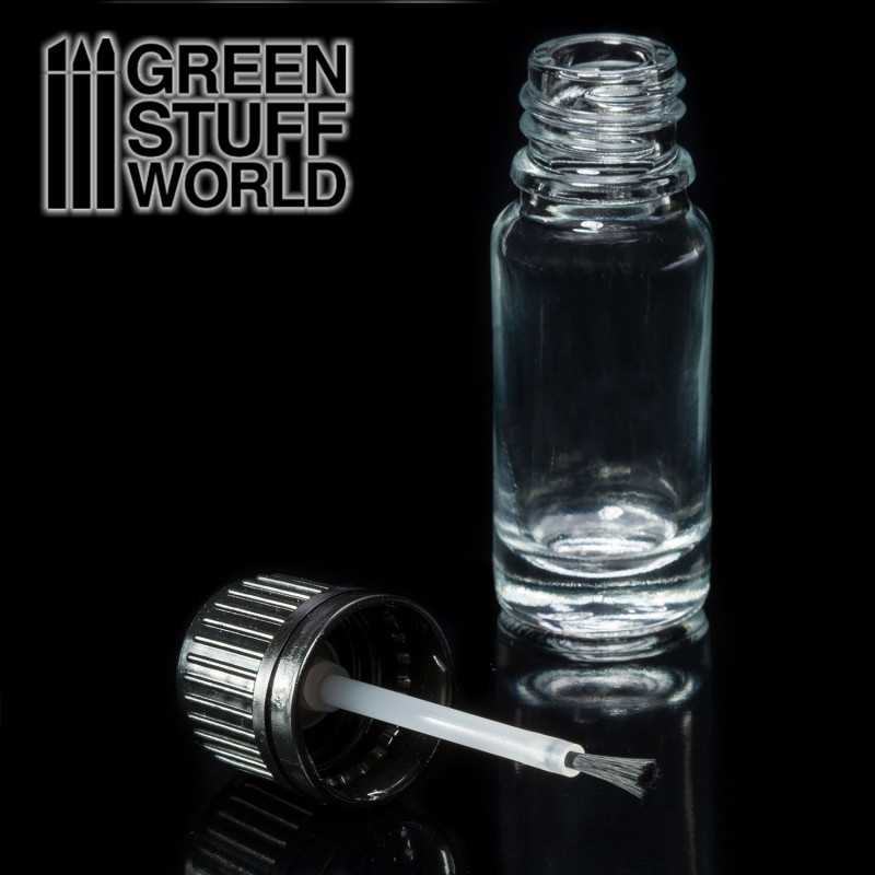 Empty Glass Jar with brush | Paint Accesories Empty Glass Jar with brush | Paint Accesories