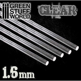 Acrylic Rods - Round 1.6 mm CLEAR | Acrylic Bases