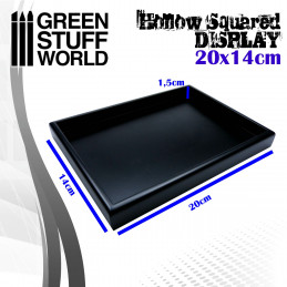 Hollow squared display 20x14 cm Black 