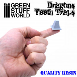 6x Resin Dragon Teeth Traps for Tanks | Modern furniture and scenery