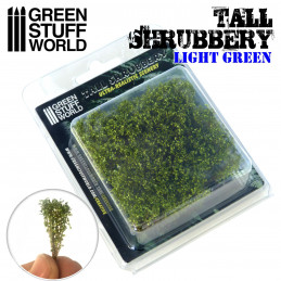 Tall Shrubbery - Light Green | Scenery and Resin