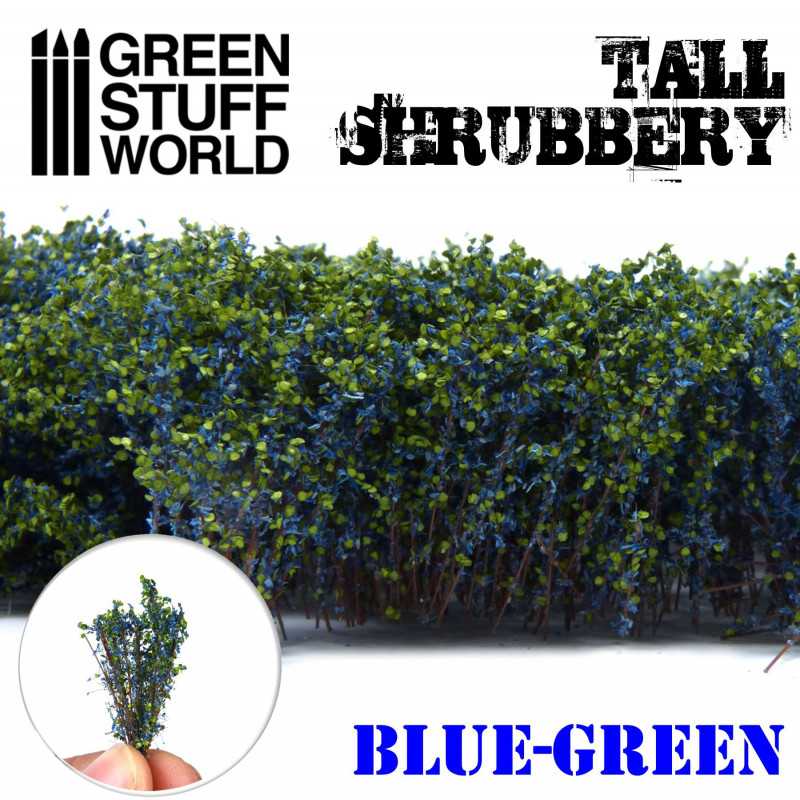 Tall Shrubbery - Blue Green | Scenery and Resin