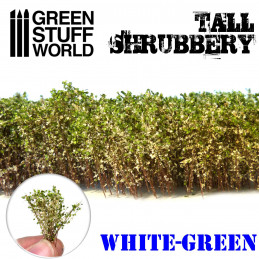 Tall Shrubbery - White Green | Scenery and Resin