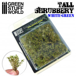 Tall Shrubbery - White Green | Scenery and Resin