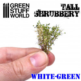 Tall Shrubbery - White Green | Scenery and Resin