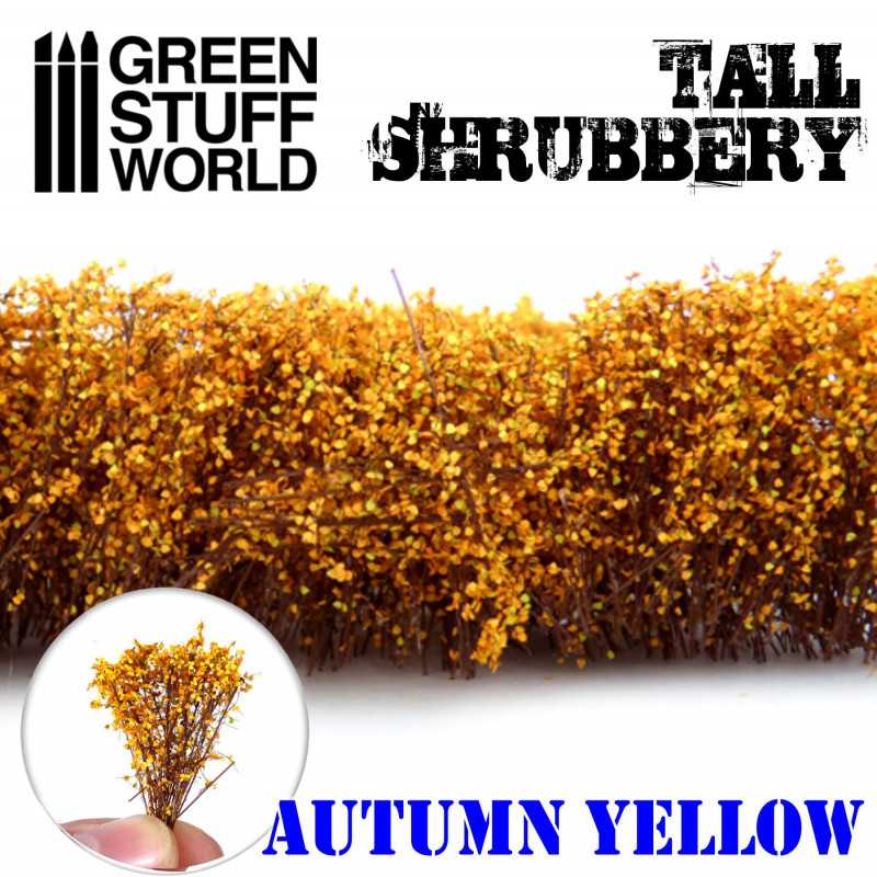 Tall Shrubbery - Autumn Yellow | Scenery and Resin