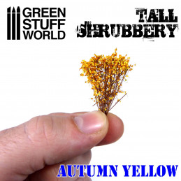 Tall Shrubbery - Autumn Yellow | Scenery and Resin