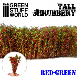 Arbustos Altos - Rojo verde Escenografía y Resina