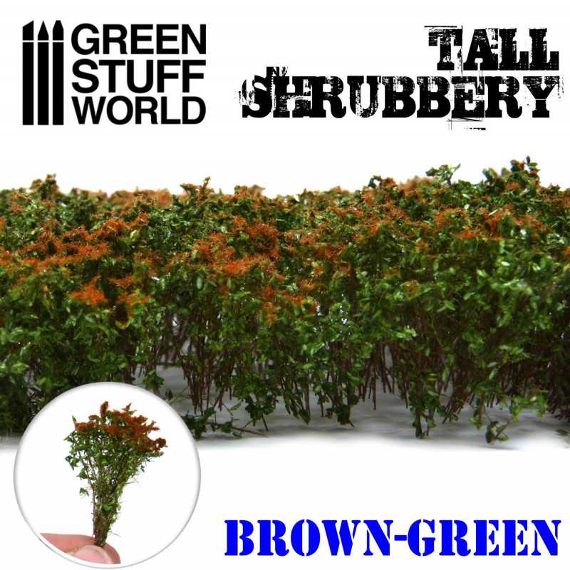 Tall Shrubbery - Brown Green | Scenery and Resin Tall Shrubbery - Brown Green | Scenery and Resin