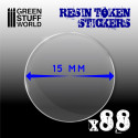 88x Resin Token Stickers 15mm