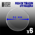 12x Resin Token Stickers 40mm