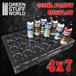 Présentoir de Peintures Auxiliaires 60ml (4x7) | Expositeur de peinture