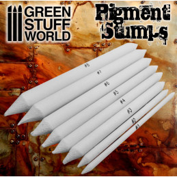 Set 8x Pigment Blending Stumps | Weathering Brushes