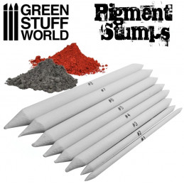 Set 8x Pigment Blending Stumps | Weathering Brushes