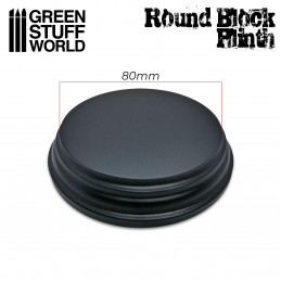 Round Top Display Plinth 8cm | Round Cylinder Plinths