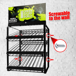 GSW Paint Display Rack - Acrylfarben, Waschtinten, Intensitätstinten, Metallfarben und Lack | Farbdisplays aus Metall