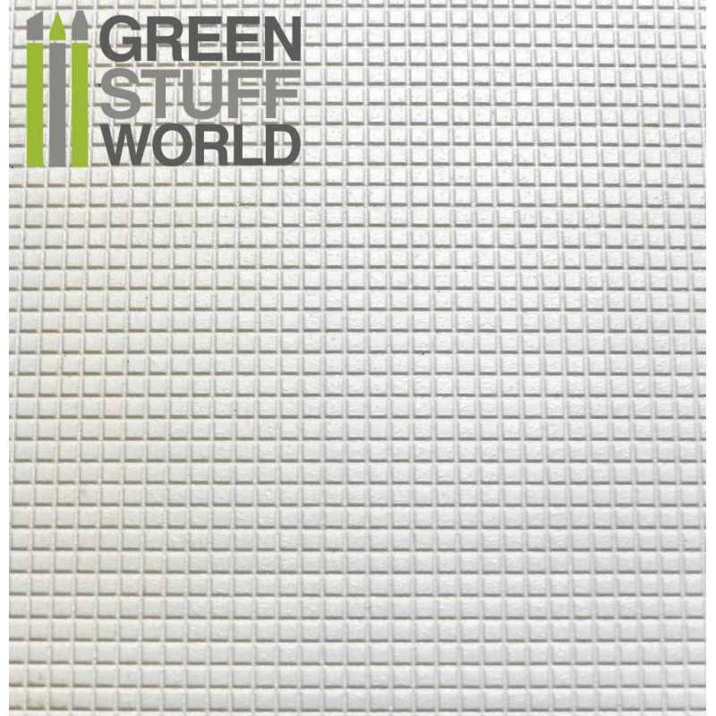 Plancha Plasticard Texturizado CUADRADOS PEQUEÑOS - tamaño A4 Plancha Plasticard Texturizado CUADRADOS PEQUEÑOS - tamaño A4