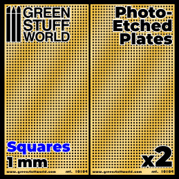 Messing-Tiefdruckbleche - Große Quadrate | Photogeätzte Blechplatten