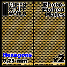 Photo-etched Plates - Medium Hexagons | Photo etch Mesh Plates