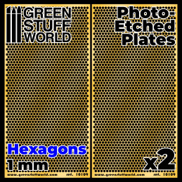 Placas Fotograbados - Hexagonos Grandes Rejillas Metal Fotograbadas