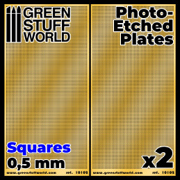 Messing-Tiefdruckbleche - Kleine Quadrate | Photogeätzte Blechplatten