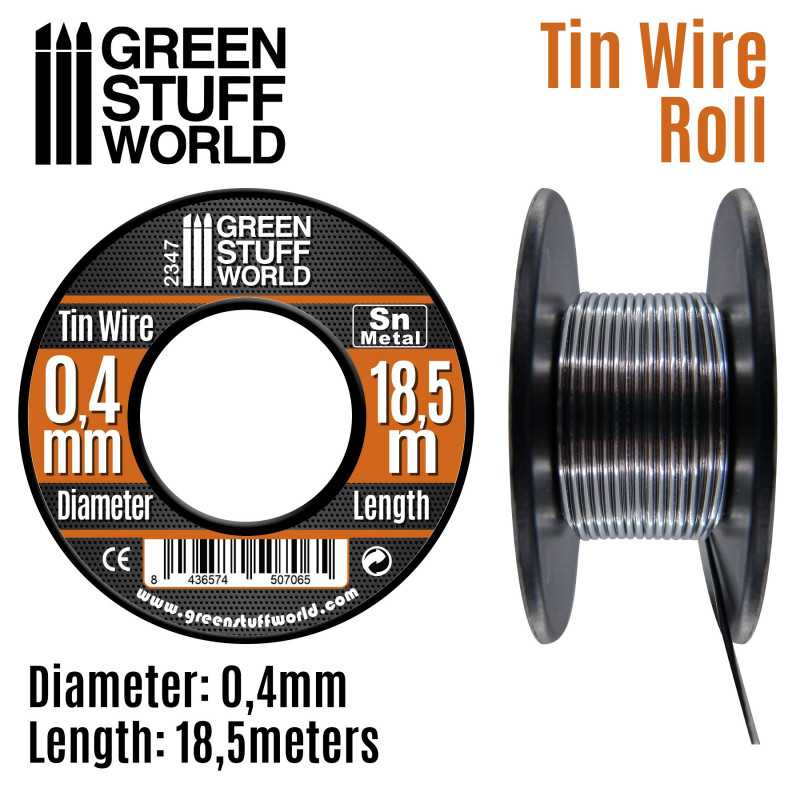 ▷ Flexible tin wire roll 0.4mm 