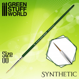 GREEN SERIES Synthetic Brush - Size 00 | Miniature Paint Brushes