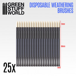 25x Disposable Weathering Brushes | Weathering Brushes