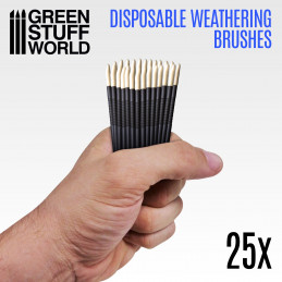 25x Disposable Weathering Brushes | Weathering Brushes