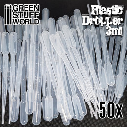 50x Pipetas Largas Cuentagotas Desechables Aerografia