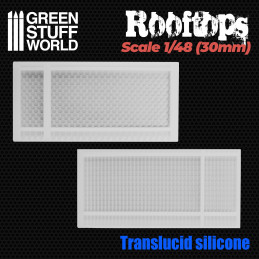 Moldes de Silicona Tejados 1/48 (30mm) Moldes Escenografia