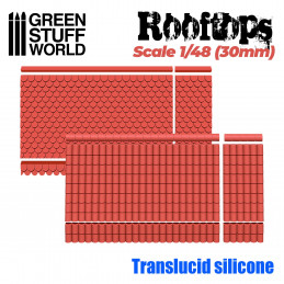 MOULES en Silicone - Toits 1/48 (30mm) | Moules pour Décors