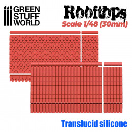Silikon Texturplatten - Dach 1/48 (30mm) | Gelände silikonformen