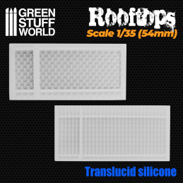 Moldes de Silicona Tejados 1/35 (54mm) Moldes Escenografia