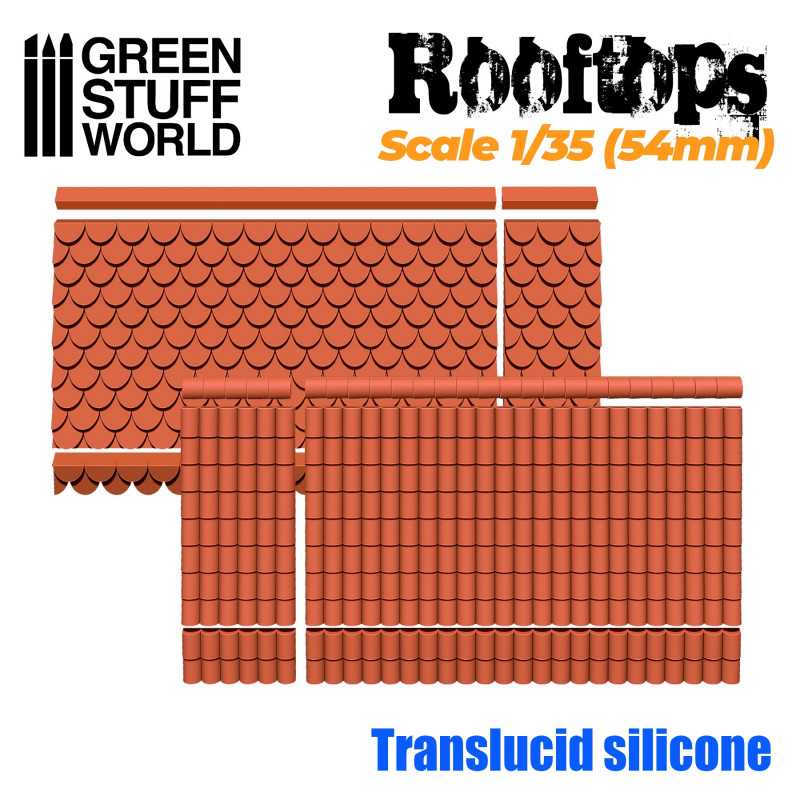 Stampi in Silicone Tetti 1/35 (54mm) | Stampi Scenografia