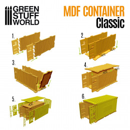 Klassischer 20 Fuß Container | MDF Holz