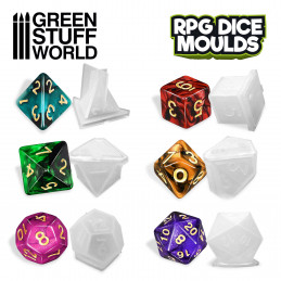 Resin Dice Molds Set with Letter Number