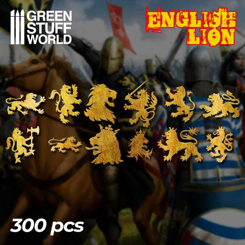 Englischer Löwe Symbole | Photogeätzte Mikrorunen