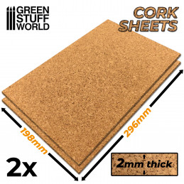 CORK SHEET - (900mm x 600mm x 2mm)