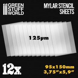Small Mylar Stencil Sheets x12 | Mylar stencil sheets