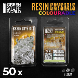 Cristales de Resina TRANSPARENTES - Medianos Bits de Resina Transparente