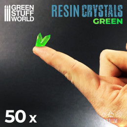 GREEN Resin Crystals - Medium | Transparent resin bits